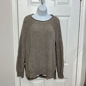 Ellen Tracy Pullover oatmeal marl color Sweater size large